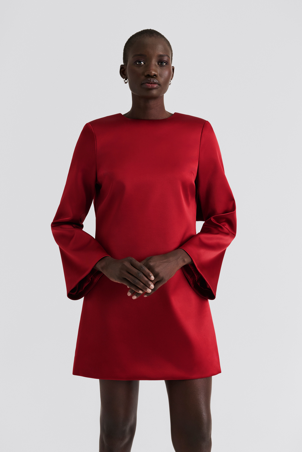 Leanna mini dress - Deep Red - DRESSES | Malina | Occasion designer clothing