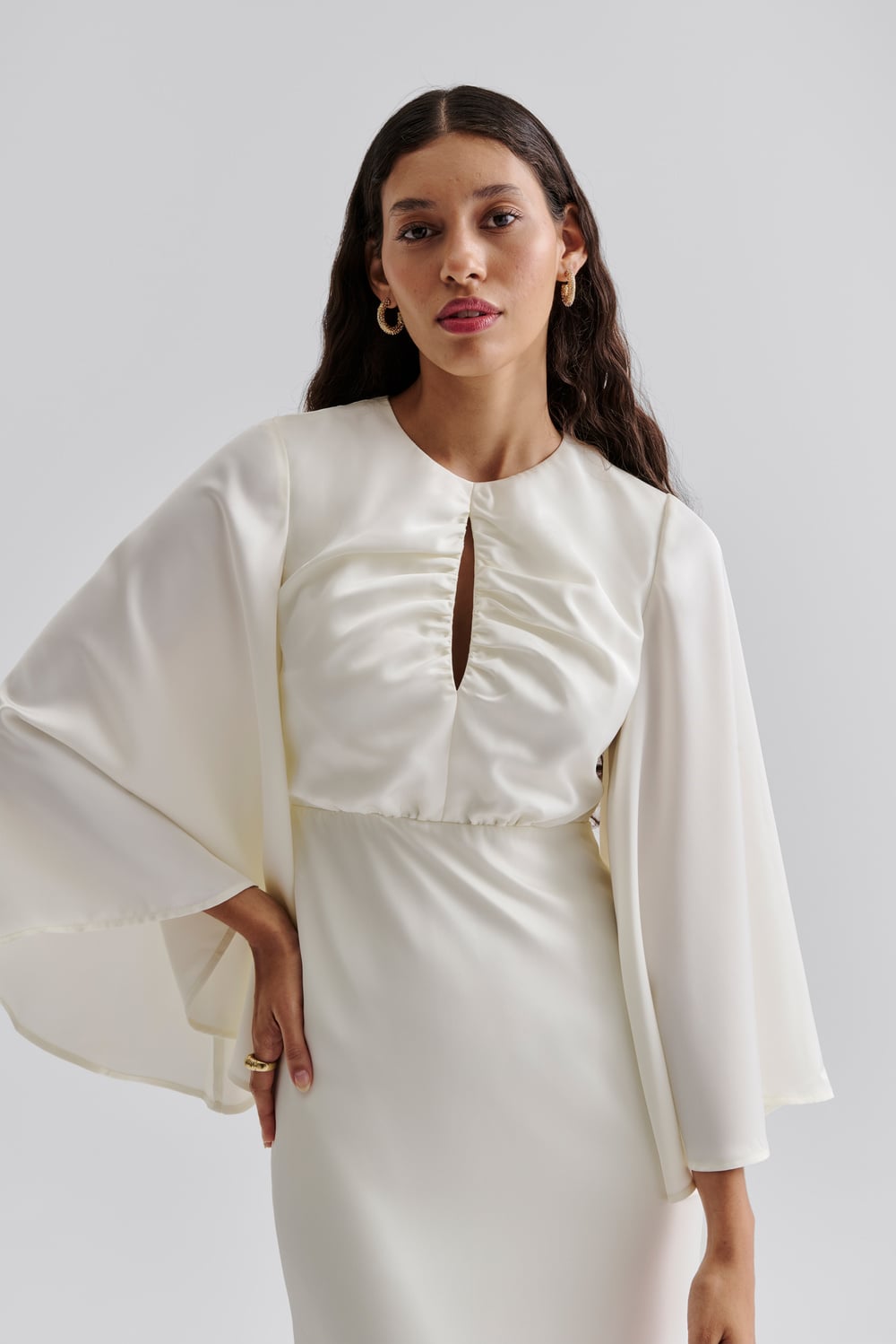 Isadora midi dress - Cream - MIDI DRESSES | Malina | Occasion designer  clothing