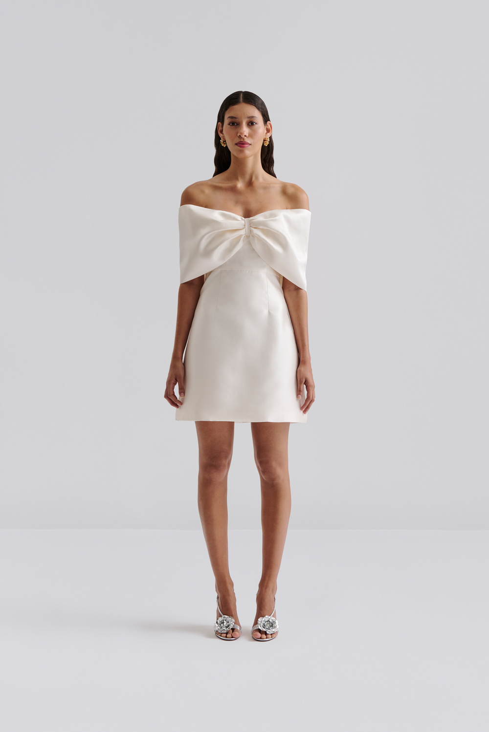 Malina Mini Dress - Ivory Bloom