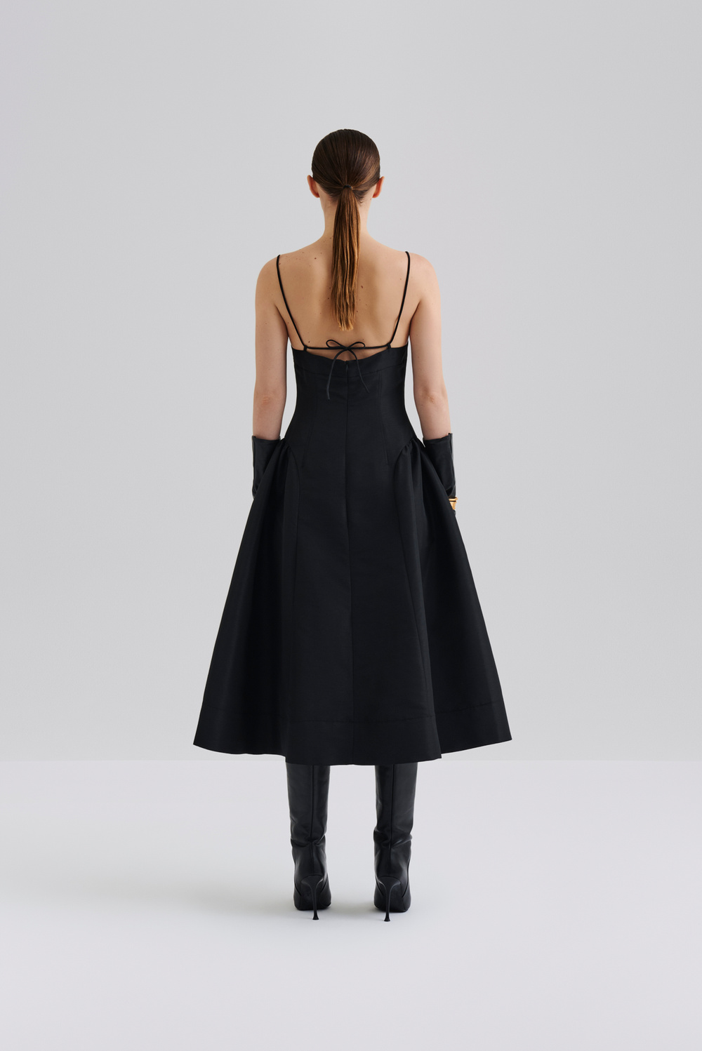 knee length dresses for ladies Miliano Adjustable Thin Strap Panelled Maxi Dress main image 0