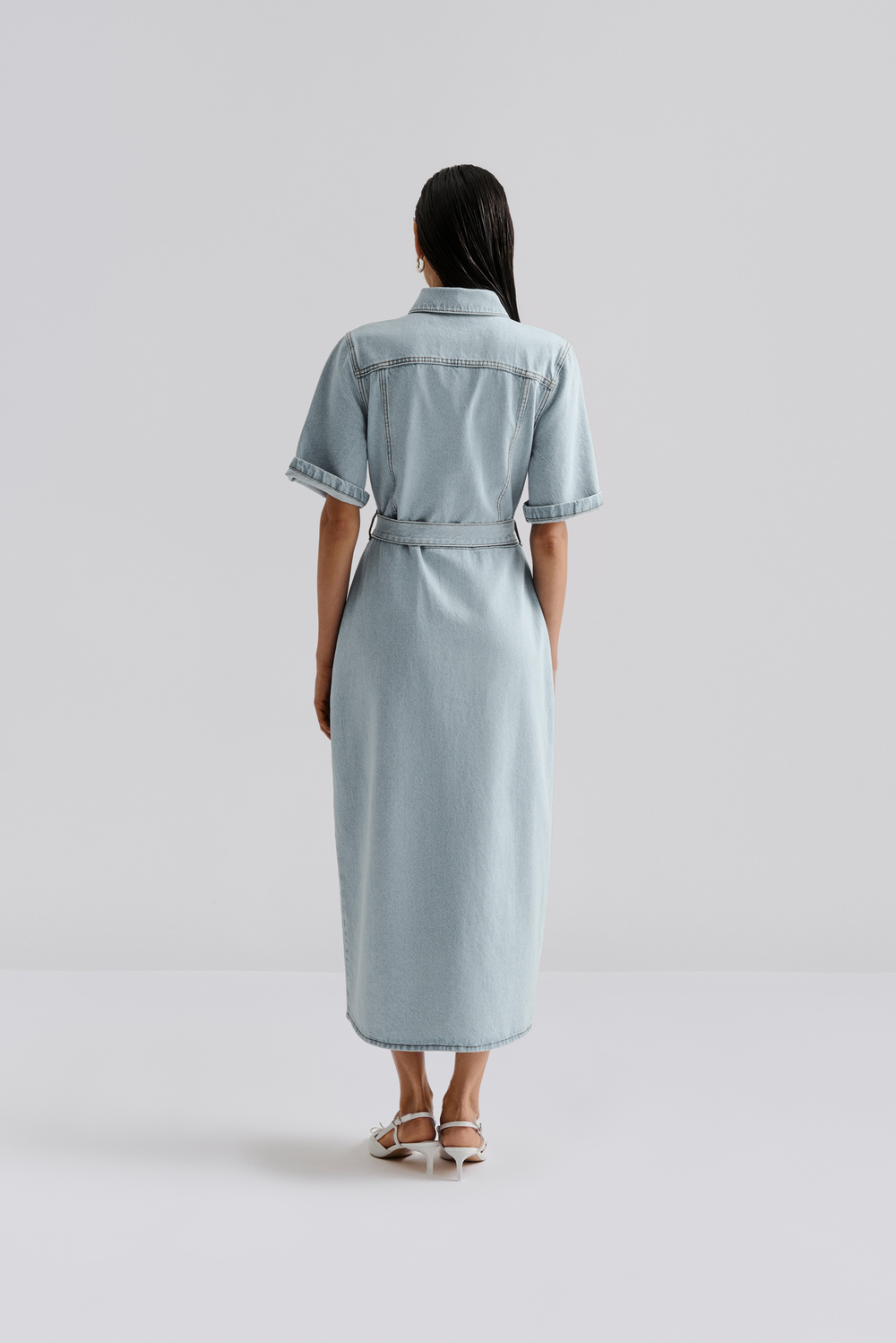 knee length dresses for ladies Eudora Midi Dress Black main image 0
