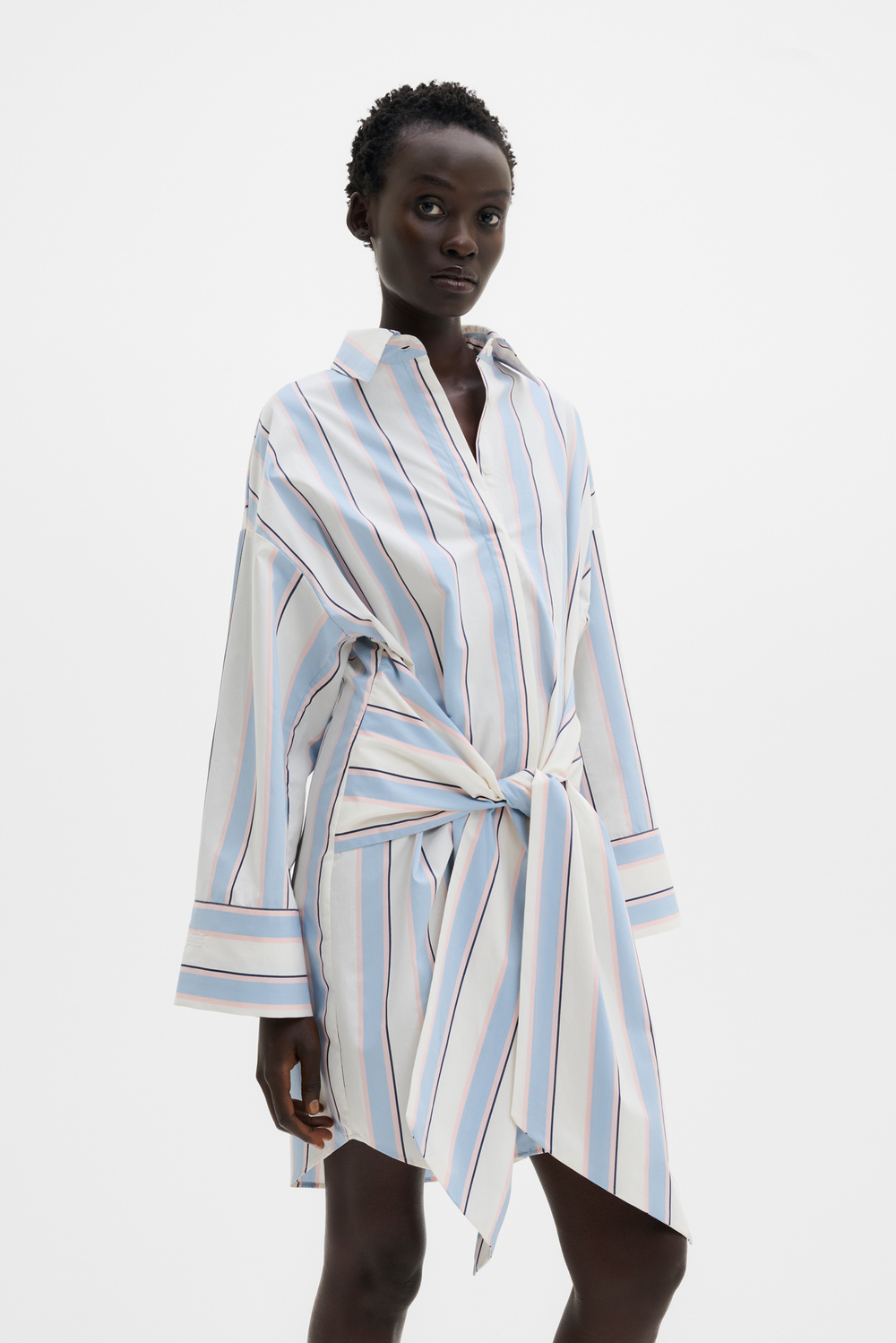 malira shirt dress Bardot x REVOLVE Malira Shirt Dress in Blue Stripe