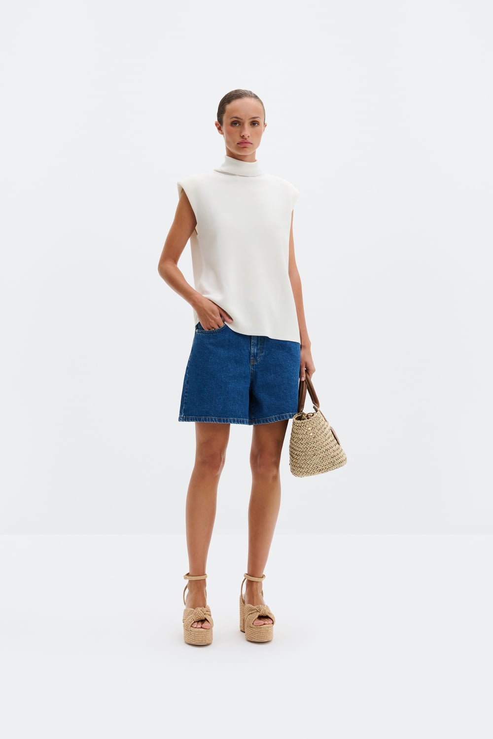Jovie boucle shorts - Boucle Beige - SHORTS | Malina | Occasion