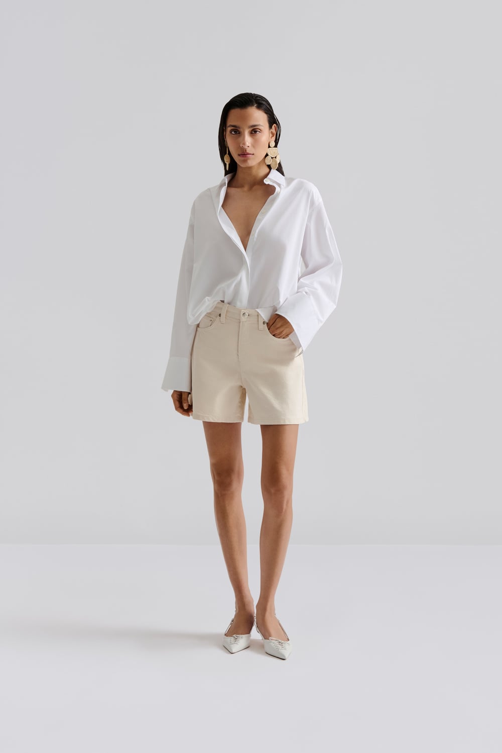 Jovie boucle shorts - Boucle Beige - SHORTS | Malina | Occasion
