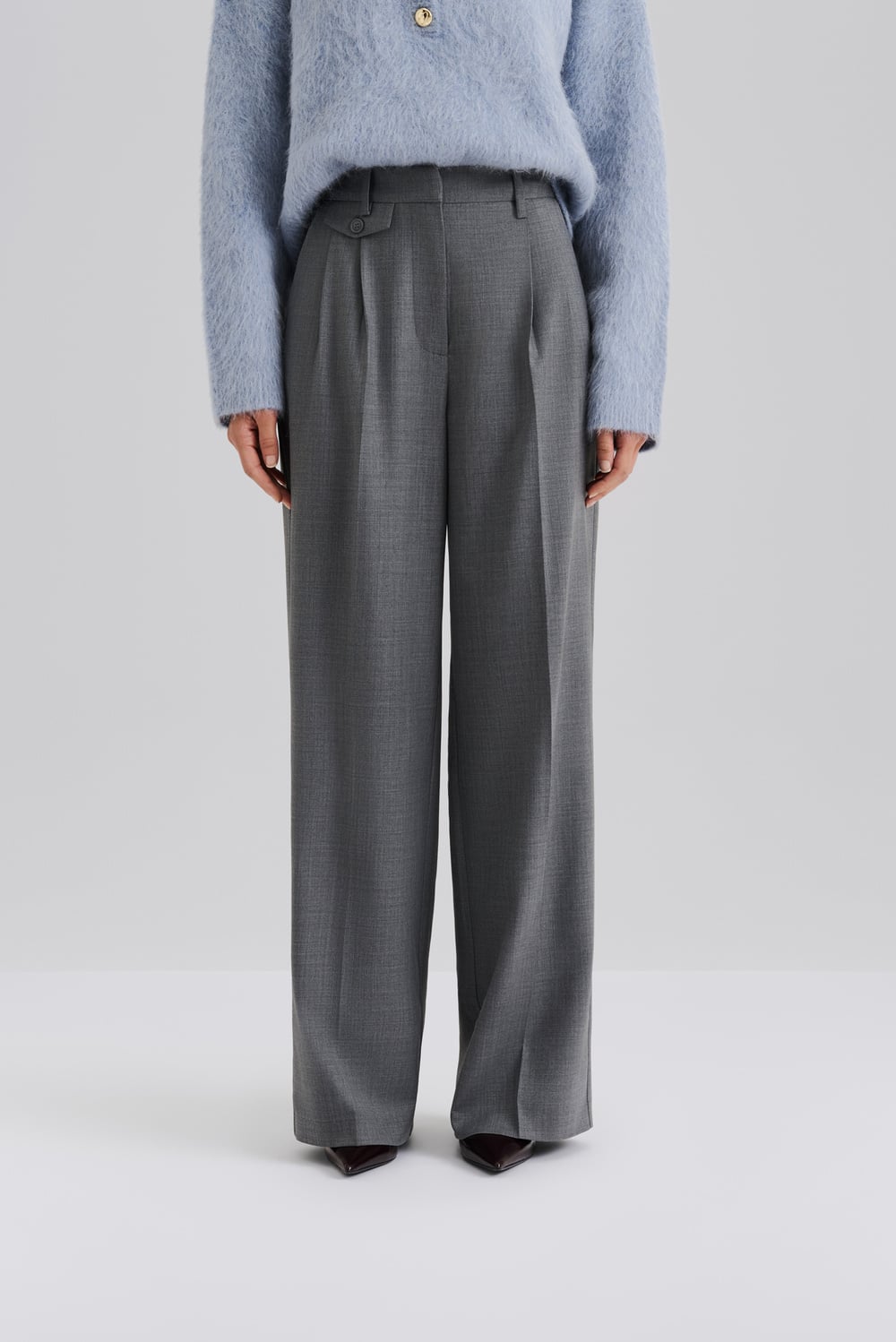 Yana pants - Grey - TROUSERS | Malina | Occasion designer clothing