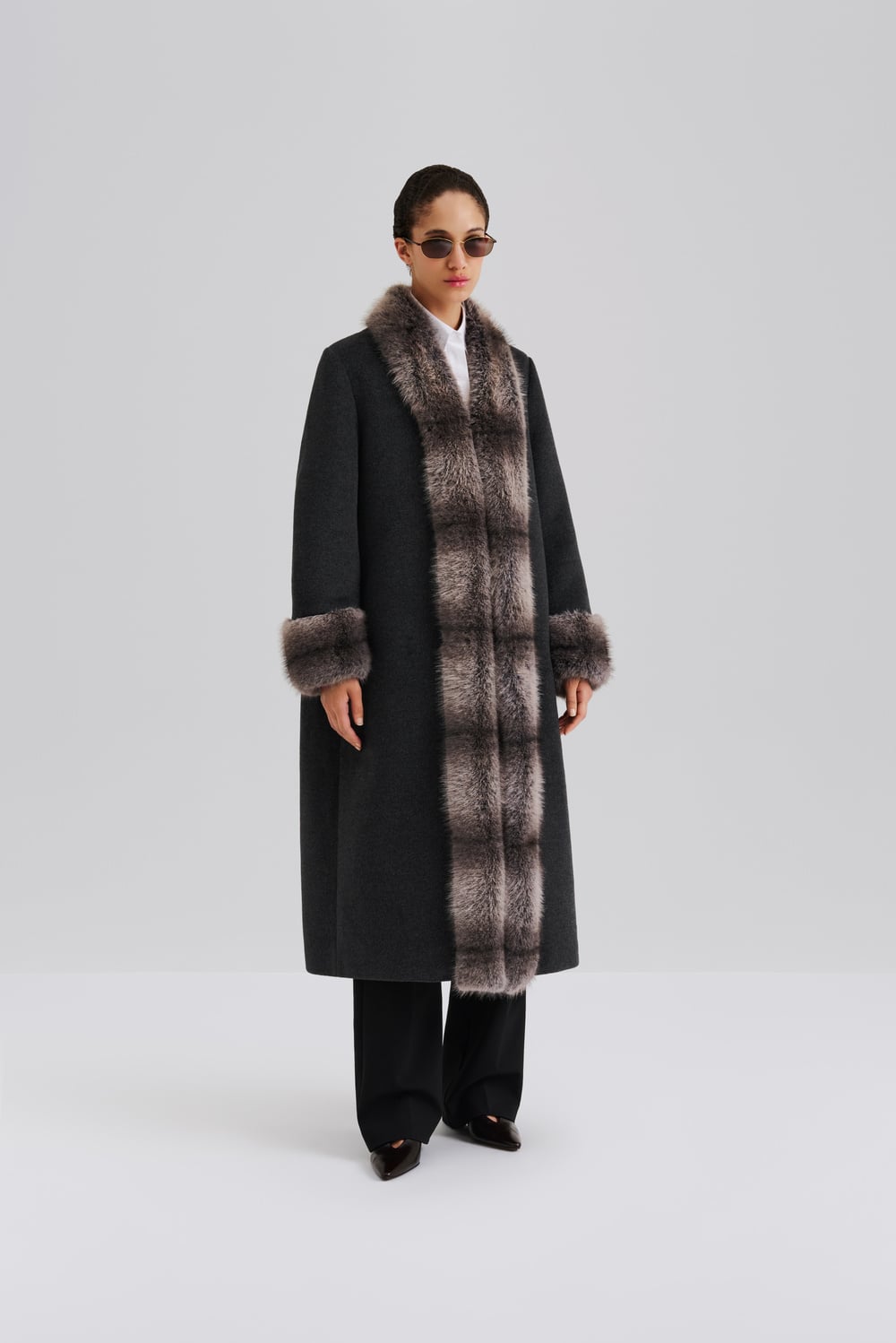 Anouk yve coat - Grey - COATS | Malina | Occasion designer clothing