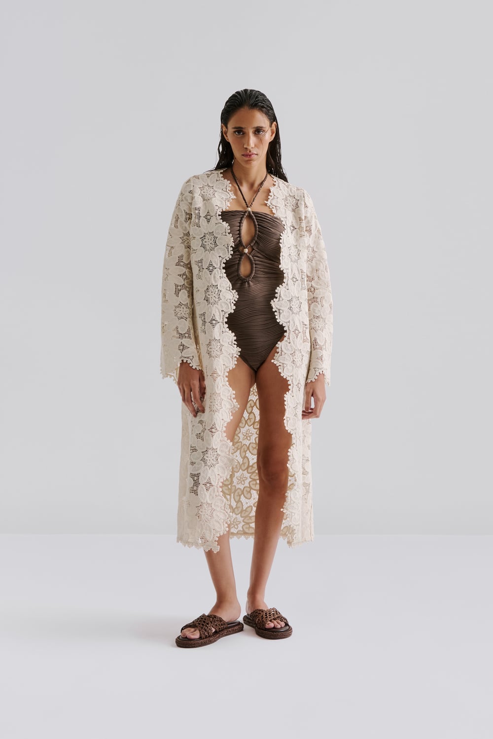 Kiana maxi kaftan - Sand - BEACH DRESSES & KAFTANS | Malina | Occasion  designer clothing