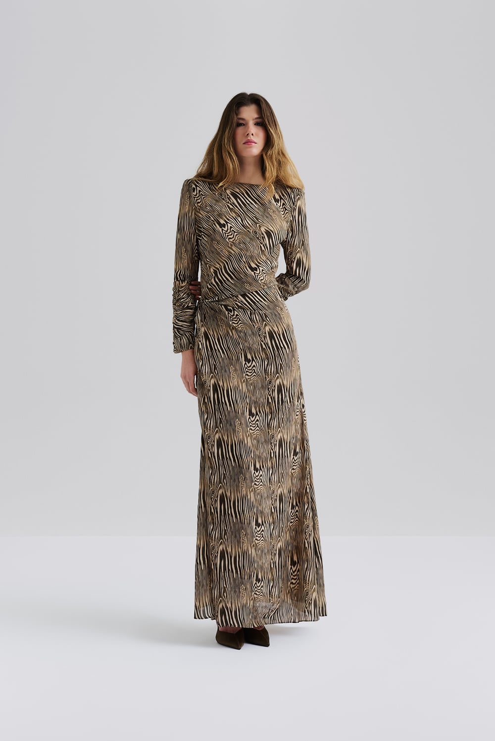Luisa maxi dress - Moire - DRESSES | Malina | Occasion designer clothing