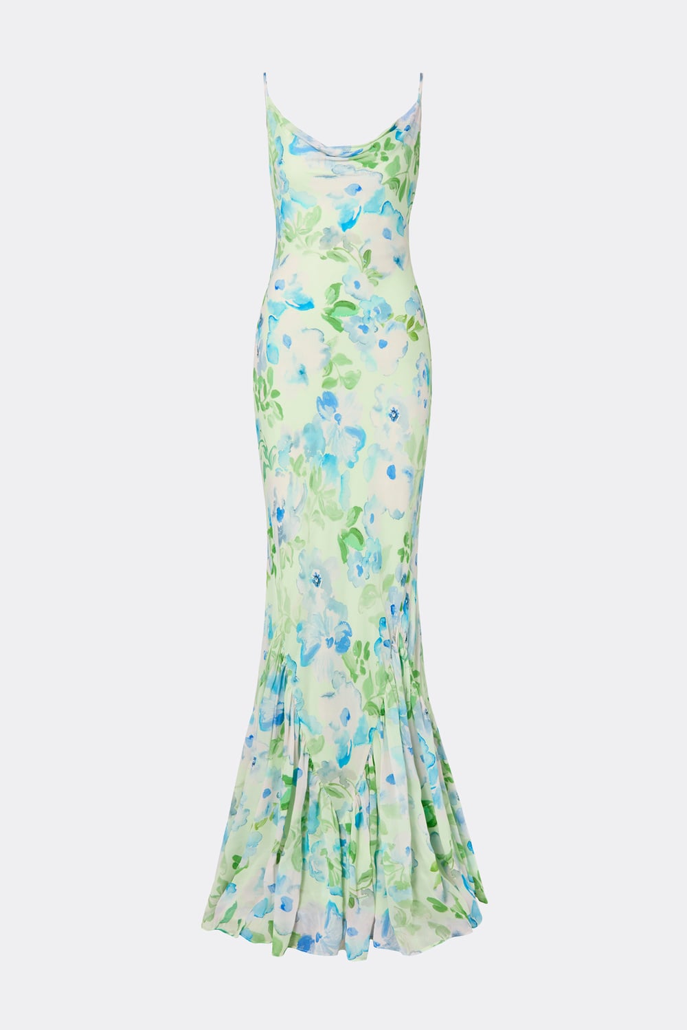 Amaia maxi dress - Pastel Floral Pistachio - MAXI DRESSES | Malina |  Occasion designer clothing