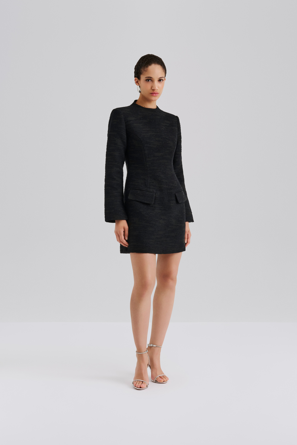 Leanna boucle mini dress - Black - MINI DRESSES | Malina | Occasion  designer clothing