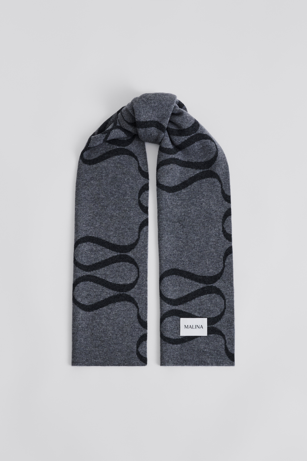 Monogram scarf - Grey - SCARVES | Malina | Occasion designer clothing