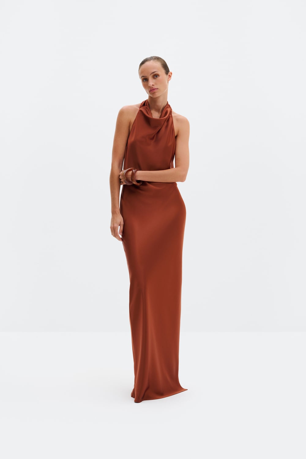 Tessie maxi dress - Rust - MAXI DRESSES | Malina | Occasion designer  clothing