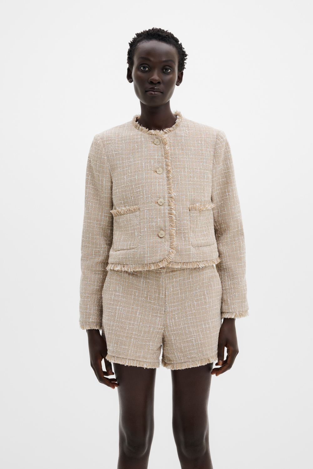 Jovie boucle shorts - Boucle Beige - SHORTS | Malina | Occasion