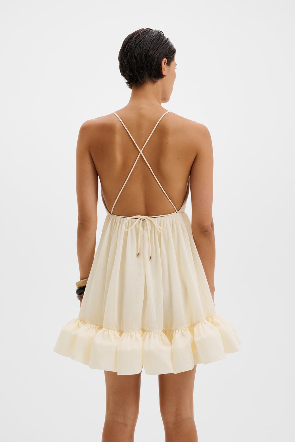 knee length dresses for ladies Feelin' 22 Cream Sequin Mini Dress - US 6 main image 0