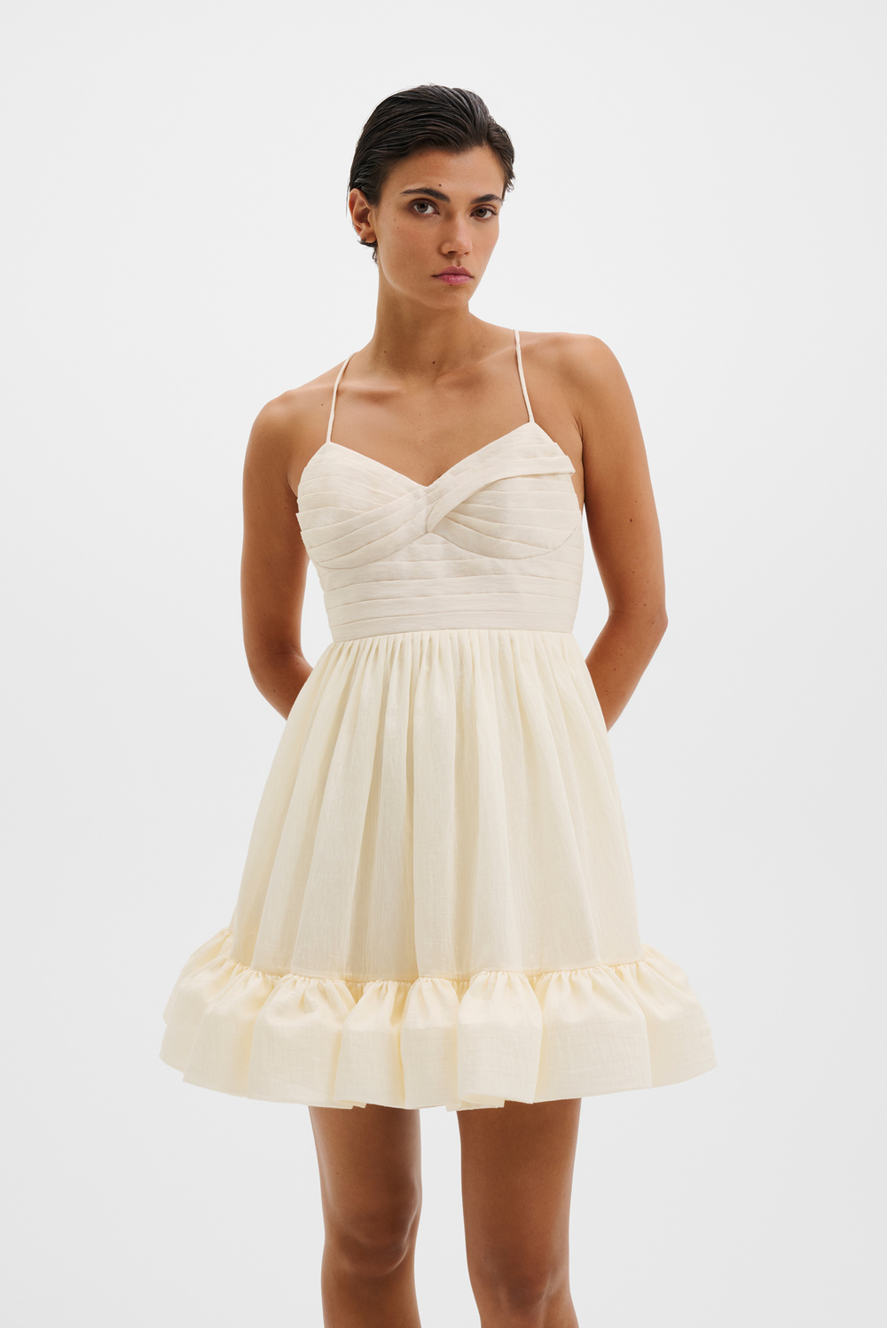 knee length dresses for ladies All Mine Cream Lace Mini Dress - US 4