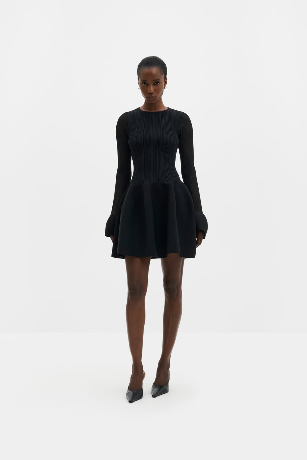 elona knit dress midi - Black - MIDI DRESSES | Malina Versatile Knit Dress